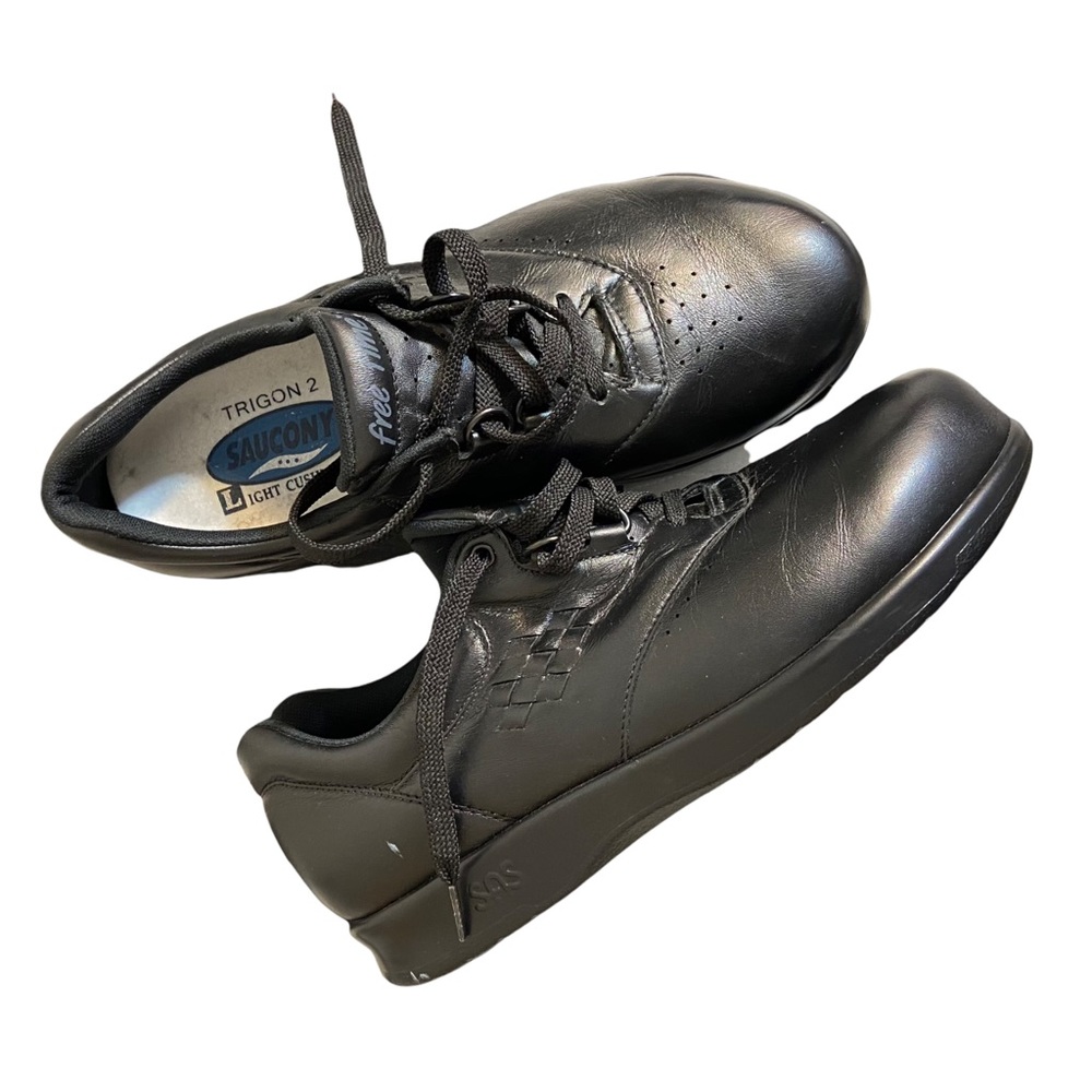Sas Black Free Time Walking Shoes - Size 8 Triple Wide